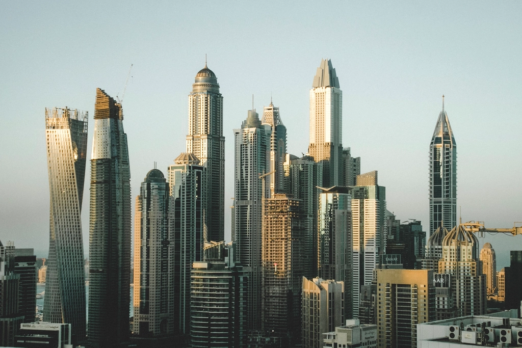 Dubai skyline representing a bilingual Arabic and English branding market